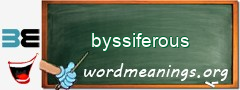 WordMeaning blackboard for byssiferous